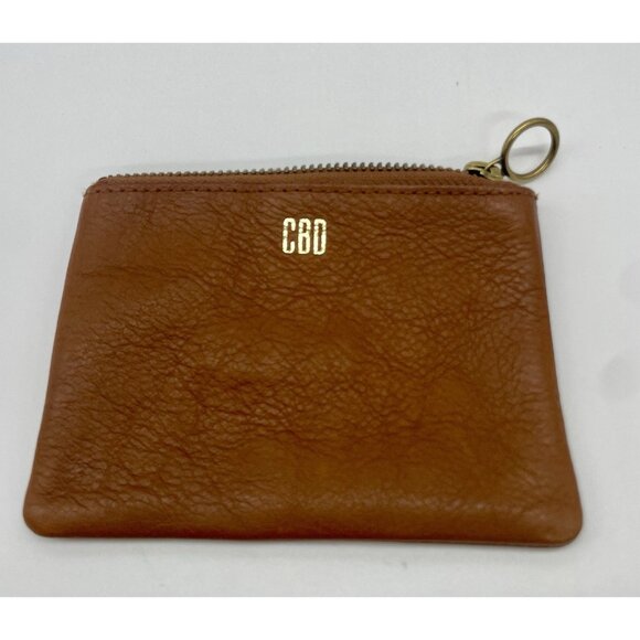 Madewell Brown Leather Pouch Clutch Coin purse Travel Small - Picture 3 of 7